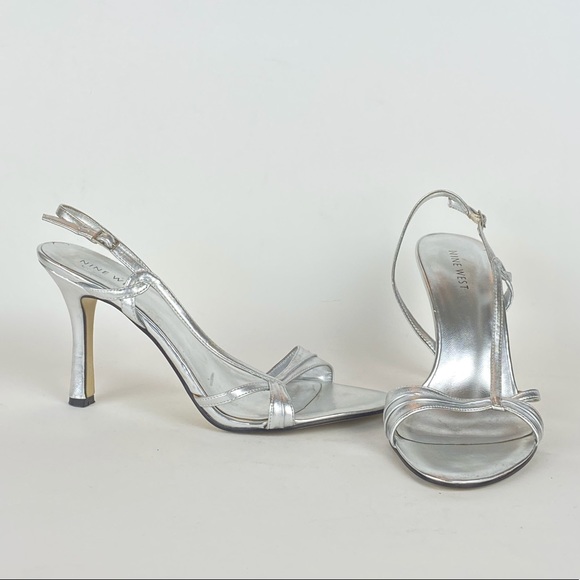 Nine West Shoes - Nine West Silver Twist Heels